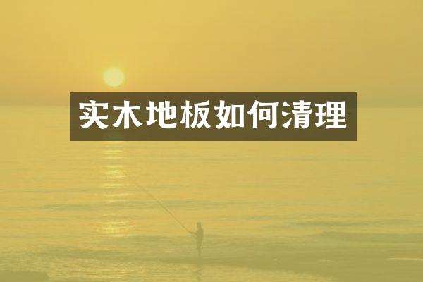 实木地板如何清理