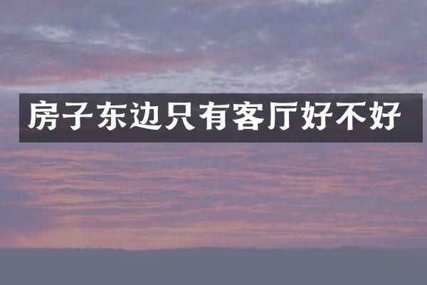 房子东边只有客厅好不好