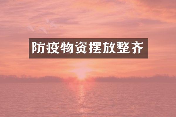 防疫物资摆放整齐
