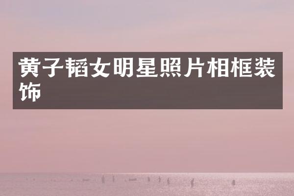 黄子韬女明星照片相框装饰
