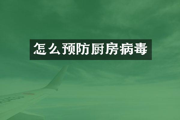 怎么预防厨房病毒