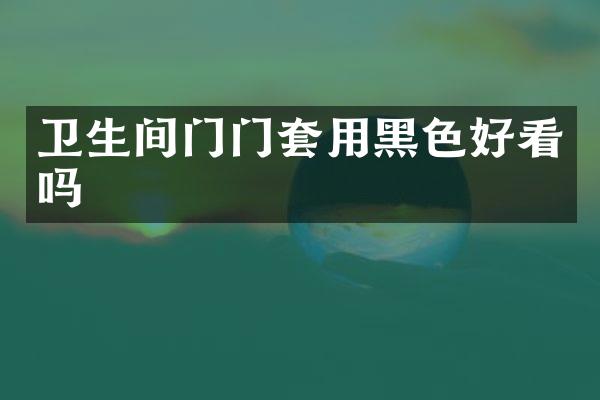 卫生间门门套用黑色好看吗