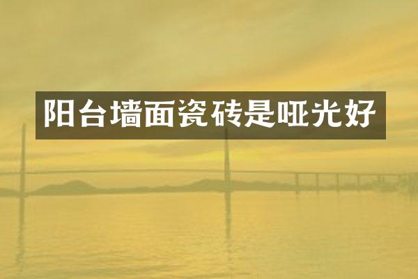 阳台墙面瓷砖是哑光好