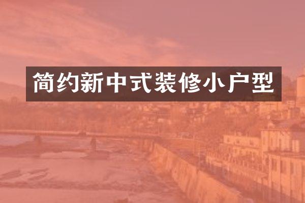 简约新中式装修小户型