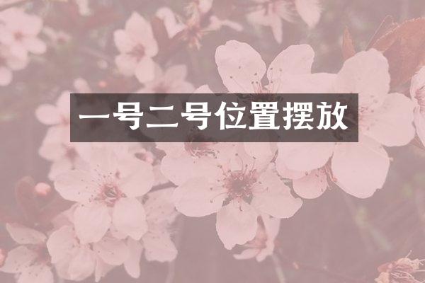 一号二号位置摆放