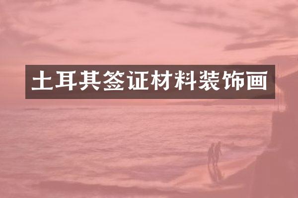 土耳其签证材料装饰画