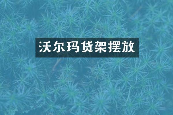 沃尔玛货架摆放