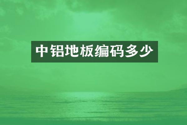 中铝地板编码多少