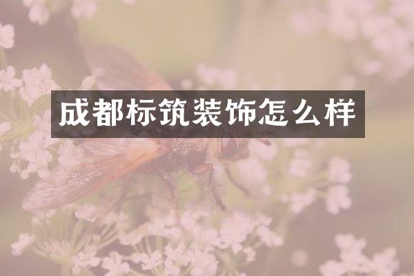 成都标筑装饰怎么样