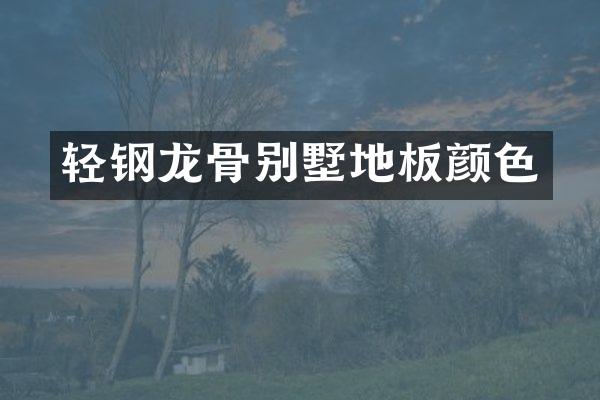 轻钢龙骨别墅地板颜色