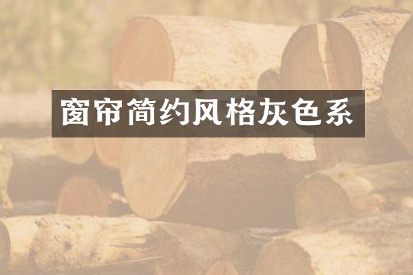 窗帘简约风格灰色系