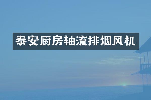 泰安厨房轴流排烟风机