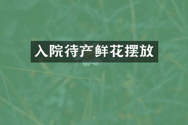 入院待产鲜花摆放