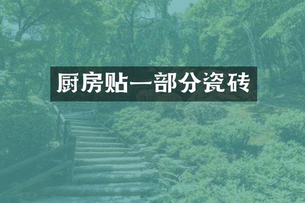厨房贴一部分瓷砖