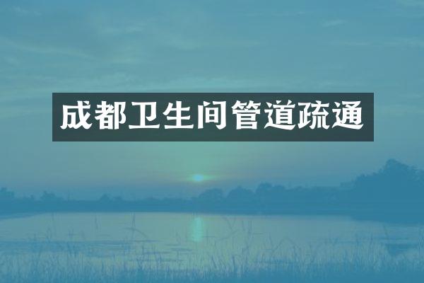成都卫生间管道疏通