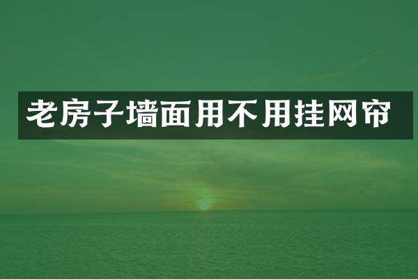 老房子墙面用不用挂网帘