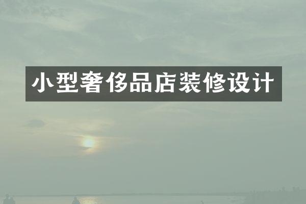 小型奢侈品店装修设计