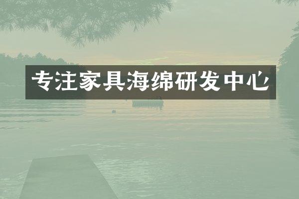 专注家具海绵研发中心