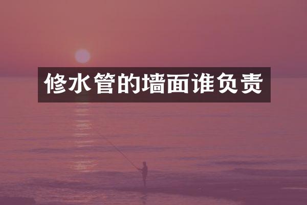 修水管的墙面谁负责
