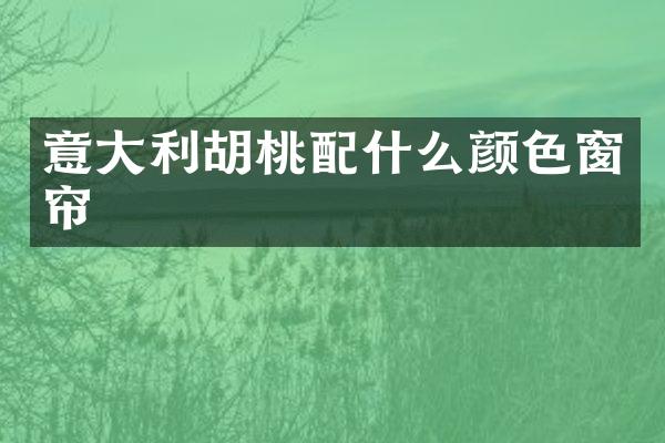 意大利胡桃颜色窗帘