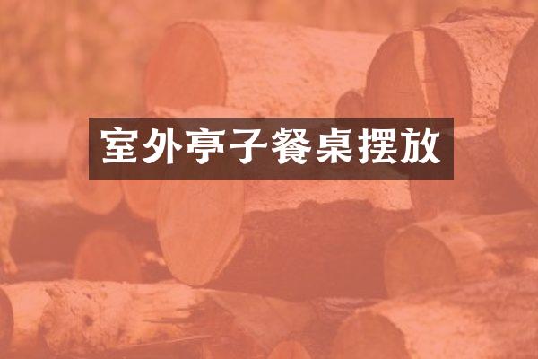 室外亭子餐桌摆放