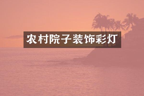 农村院子装饰彩灯