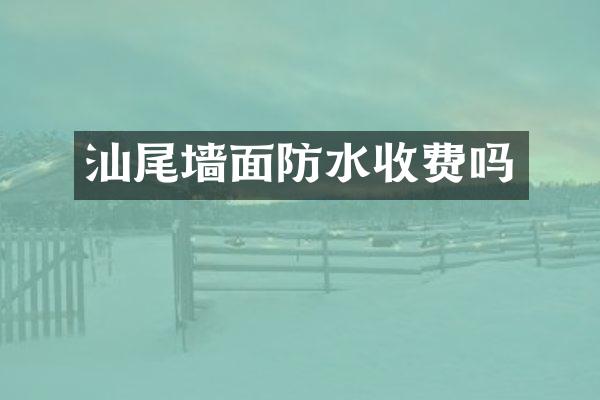 汕尾墙面防水收费吗
