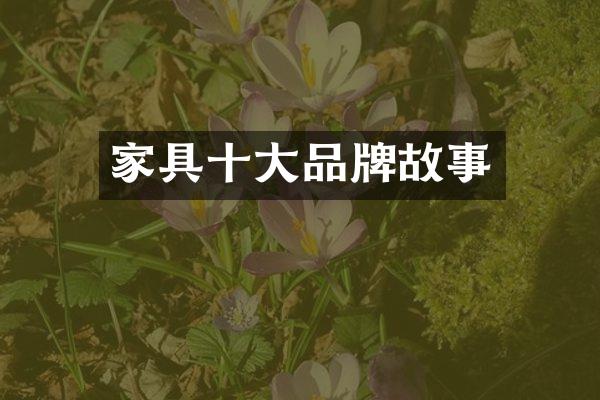 家具十大品牌故事