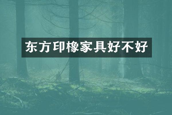 东方印橡家具好不好