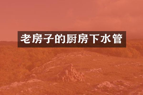 老房子的厨房下水管