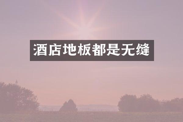 酒店地板都是无缝