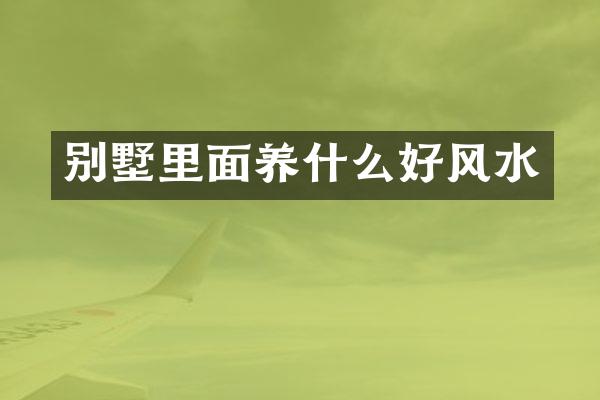 别墅里面养什么好风水