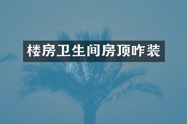 楼房卫生间房顶咋装