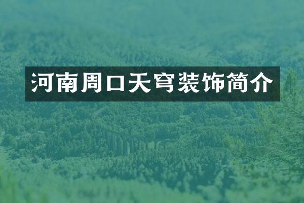 河南周口天穹装饰简介