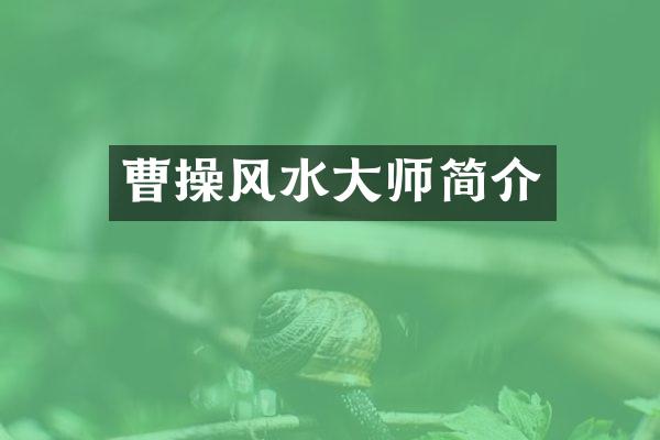 曹操风水大师简介