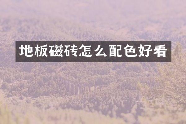 地板磁砖怎么配色好看