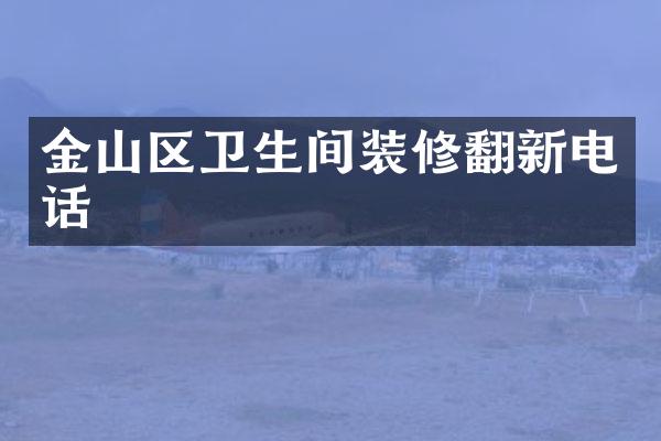 金山区卫生间装修翻新电话