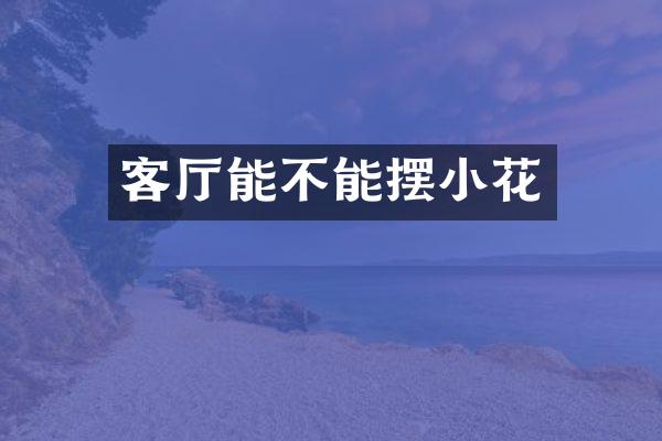客厅能不能摆小花