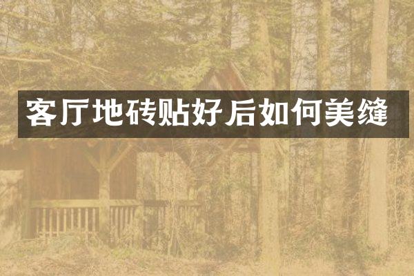 客厅地砖贴好后如何美缝