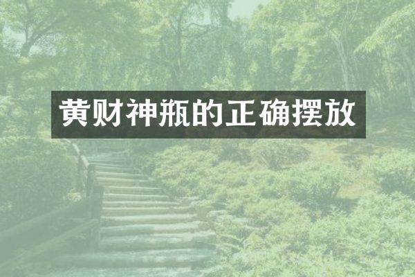 黄财神瓶的正确摆放