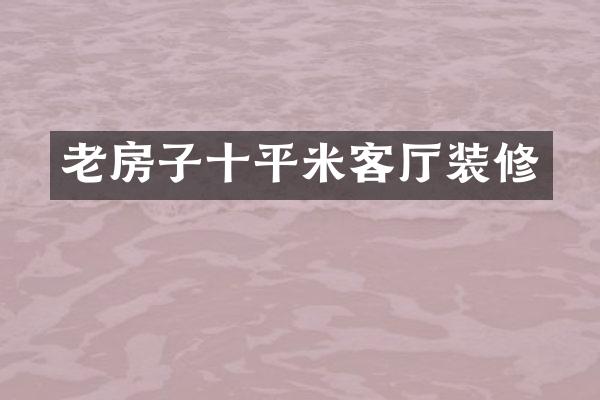 老房子十平米客厅装修