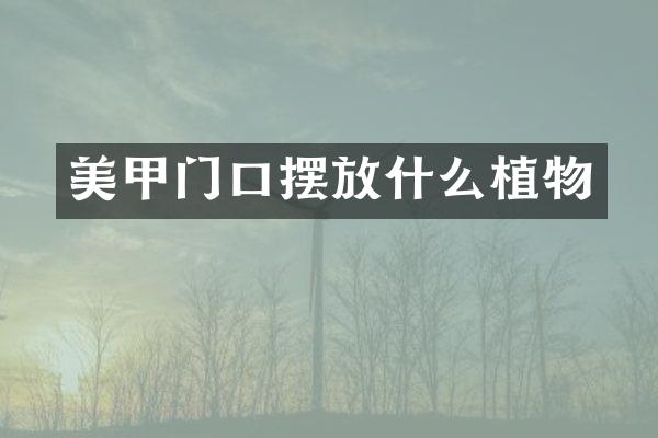美甲门口摆放什么植物
