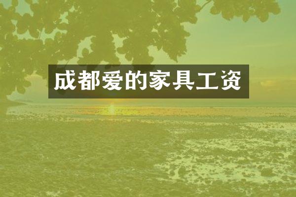 成都爱的家具工资