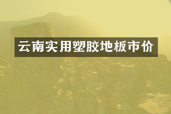 云南实用塑胶地板市价