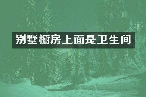 别墅橱房上面是卫生间