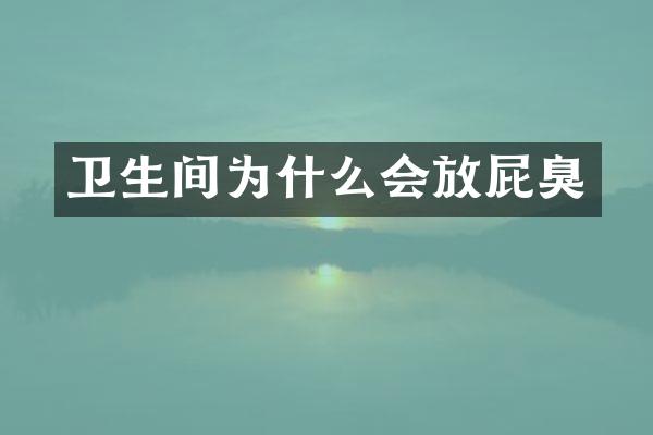 卫生间为什么会放屁臭