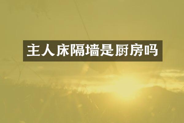 主人床隔墙是厨房吗