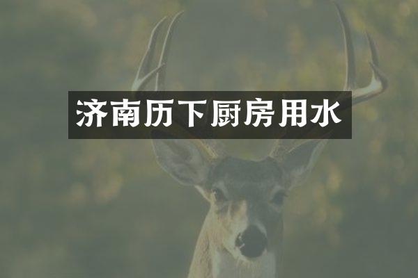 济南历下厨房用水