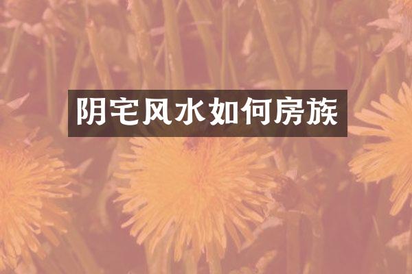 阴宅风水如何房族