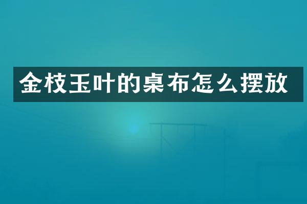 金枝玉叶的桌布怎么摆放